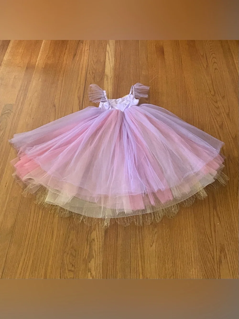 Pottery Barn Kids Pink and Gold Tulle Butterfly Costume